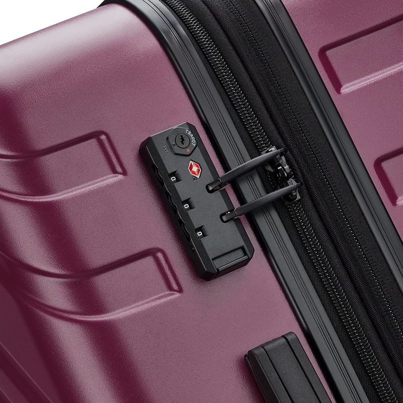 DELSEY Paris  maxence 70 cm 4 double wheeled expandable check-in trolley case - purple  | Best Price UAE